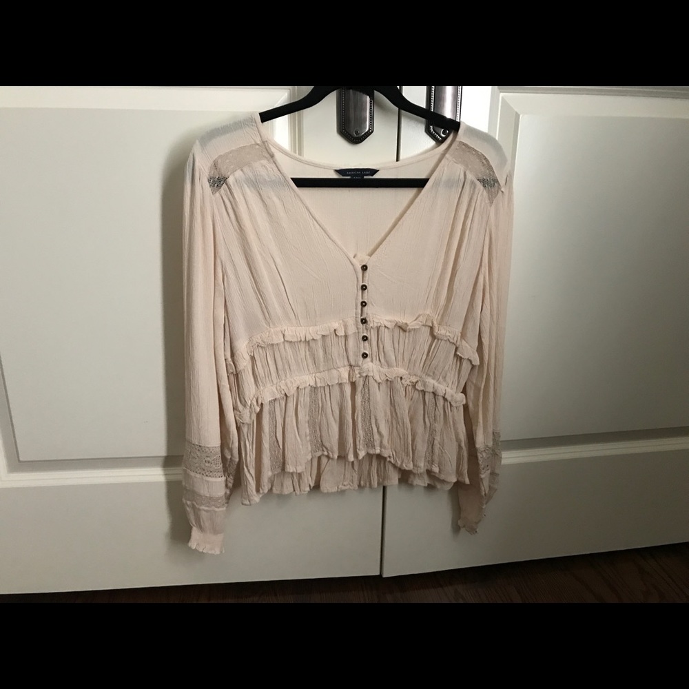 American Eagle Beige Blouse